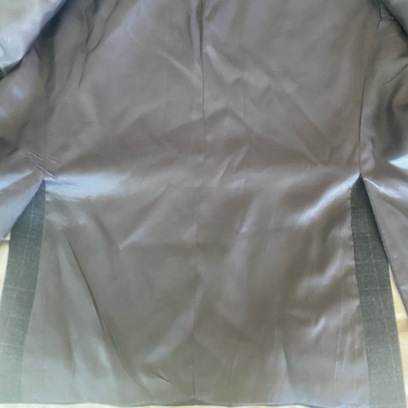 Hart Schaffer and Marx Sports Coat Vintage Look Wool Blend Blue Windowpane 44R - Picture 9 of 9